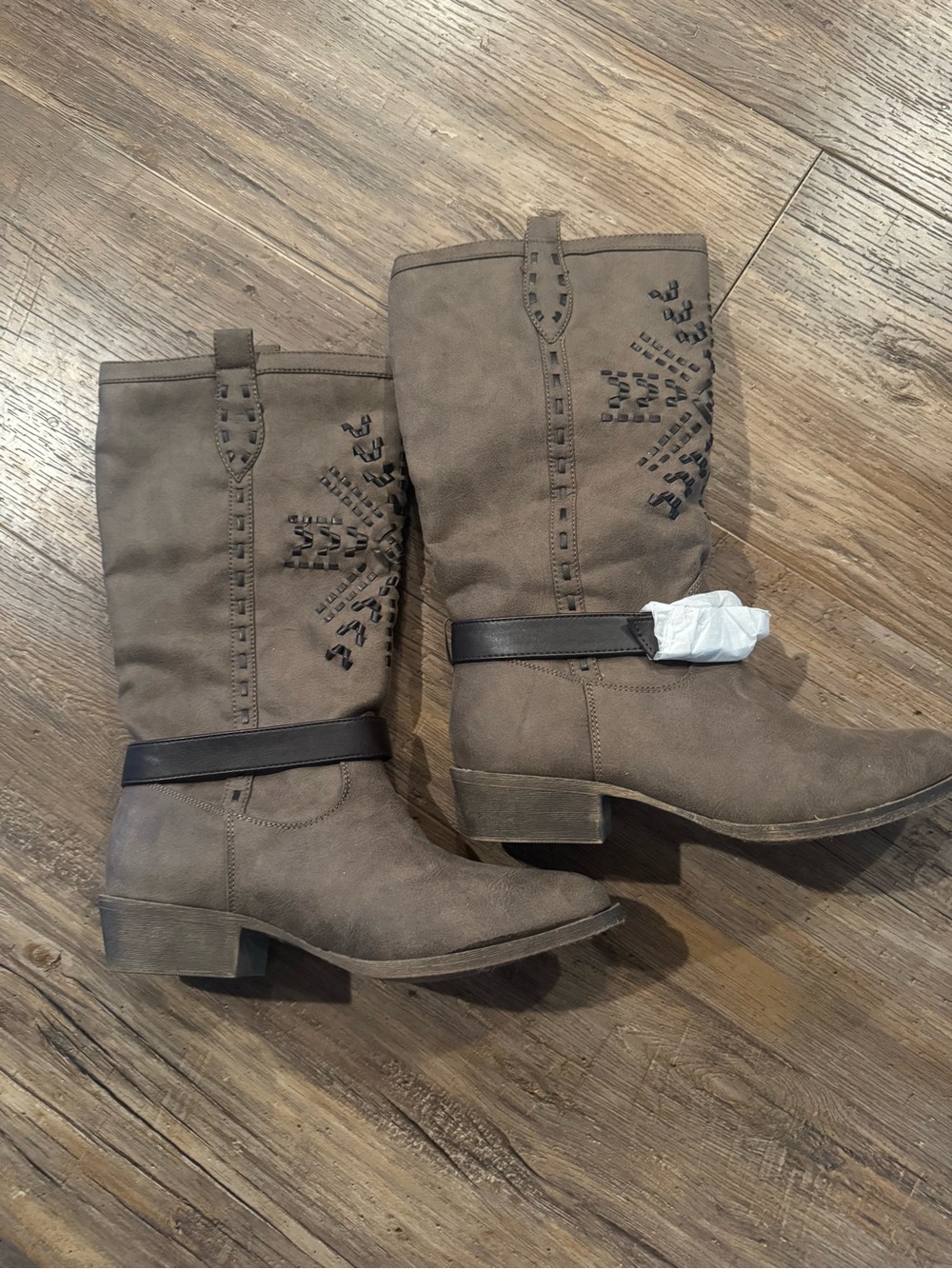 New Maurices Ally Tall Stitch Western Boot Sz 8